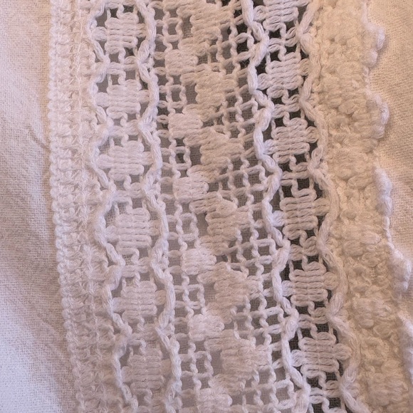 Seaspice 100% Peruvian Cotton White Crochet Drawstring Pants Resort Wear Size L - Picture 6 of 7